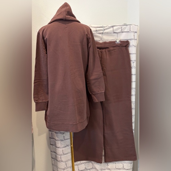 BCBG Maxazria:XL Women Brown Hoodie and Sweatpants Set 100% Cotton - Picture 13 of 13